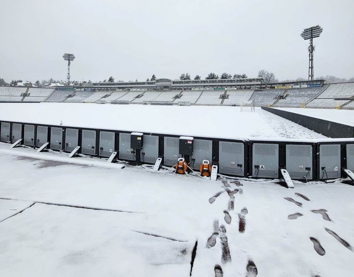  Partizan ne igra zbog snega stadion u Humskoj 