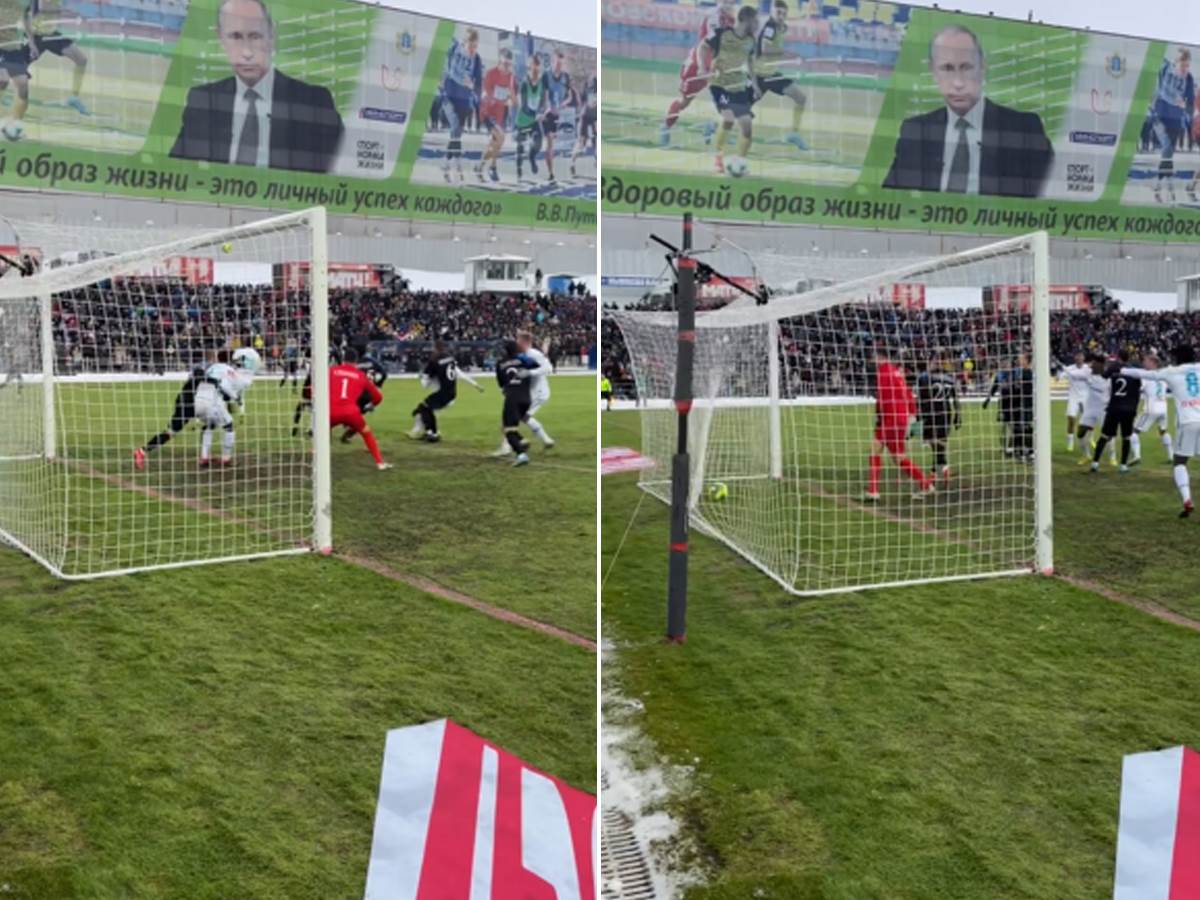  Zenit igra fudbal uz Putinovu sliku i citat 