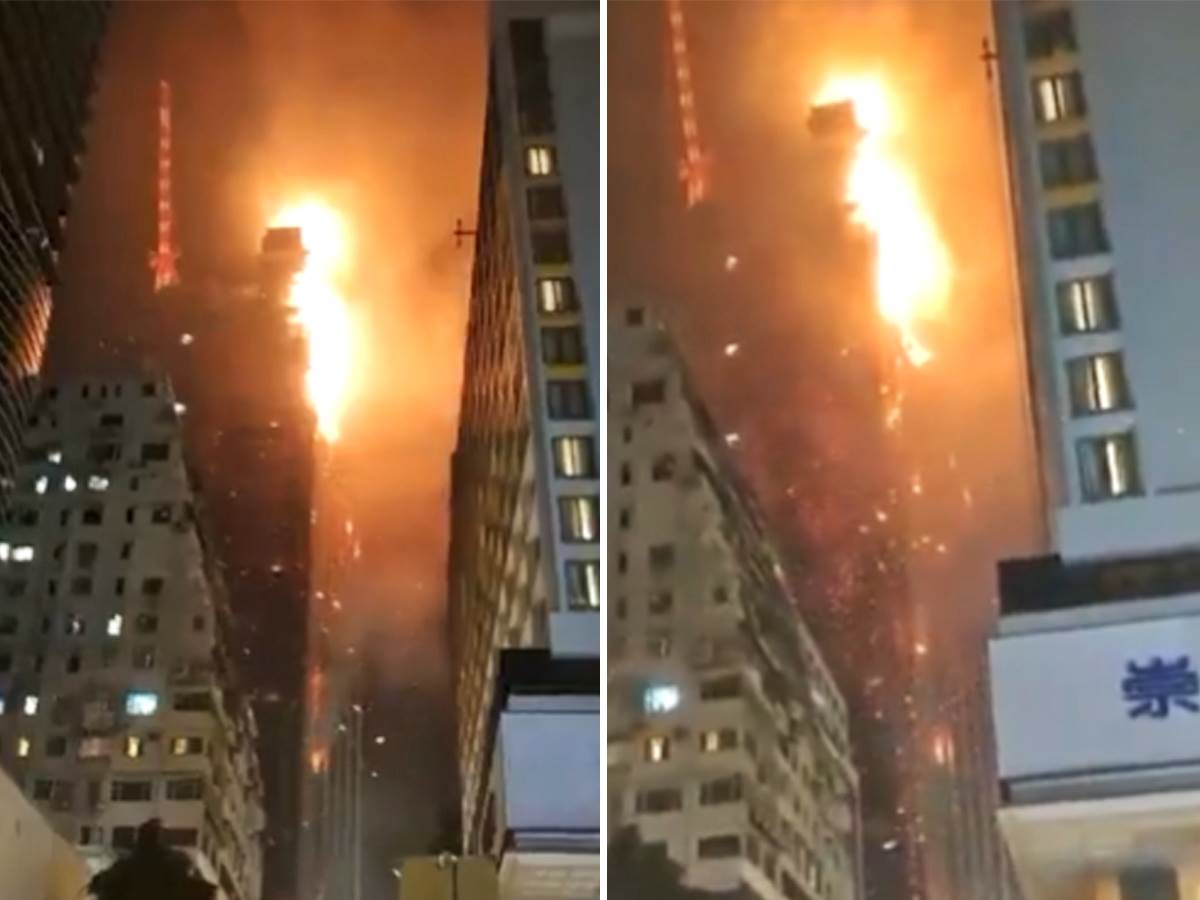  Požar u soliteru u Hong Kongu 