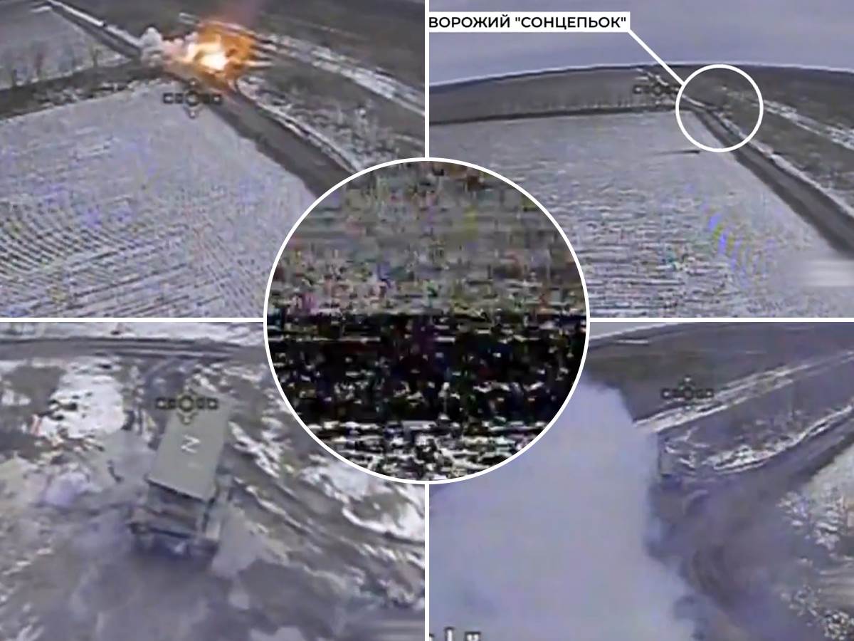  Ukrajinski dron uništava ruski raketni bacač Suncopek 