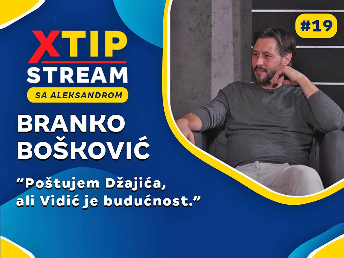  „Poštujem Džajića ali Vidić je budućnost“, Branko Bošković za Xtip Stream Emisiju 