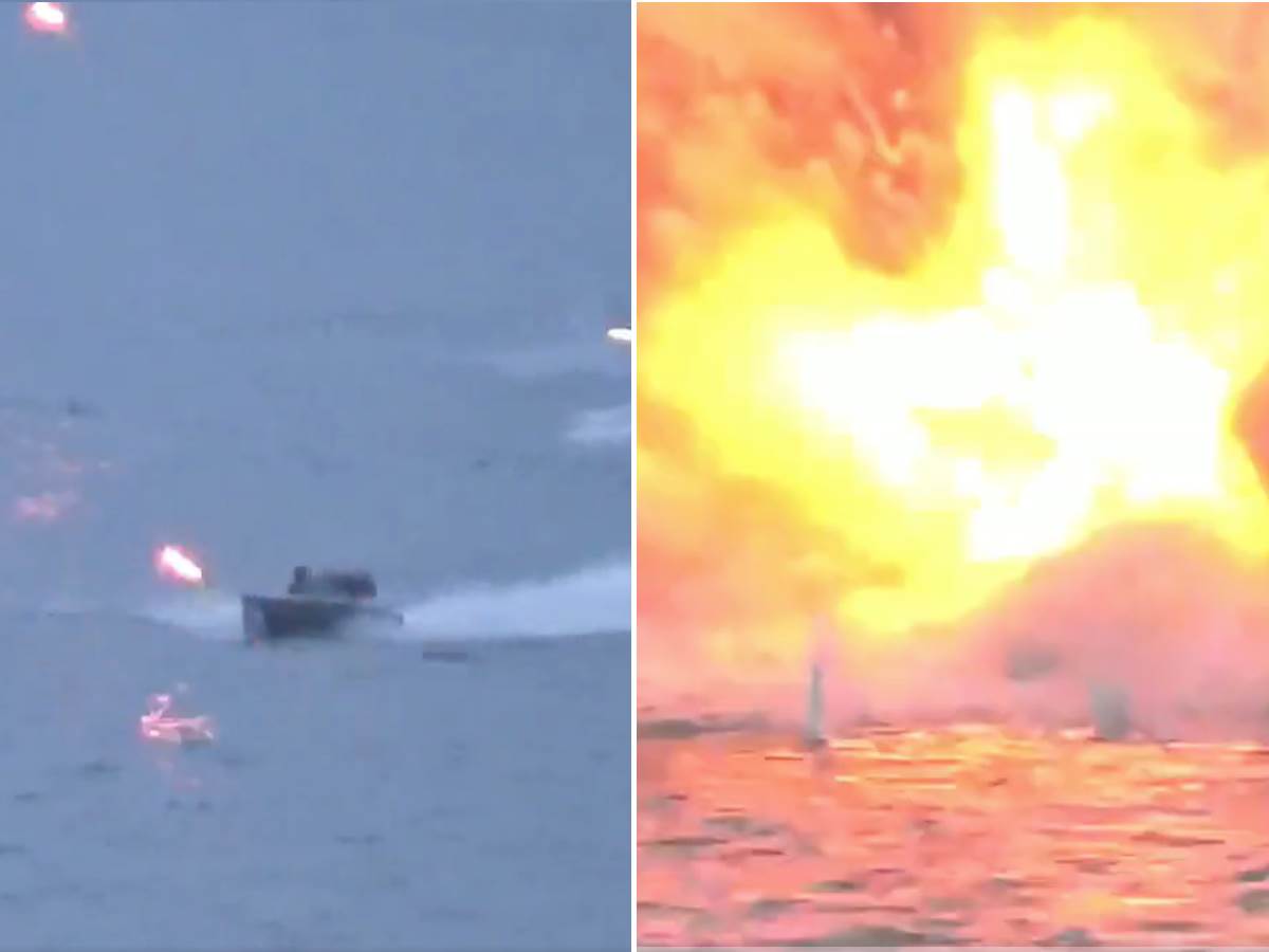  Snimak borbe ruskog broda i ukrajinskog drona na Crnom moru 
