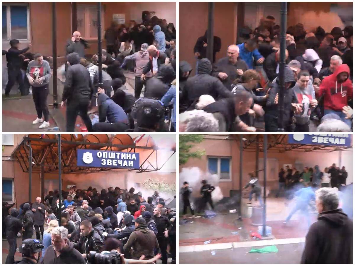  Snimak sukoba Srba i kosovske policije u Zvečanu 