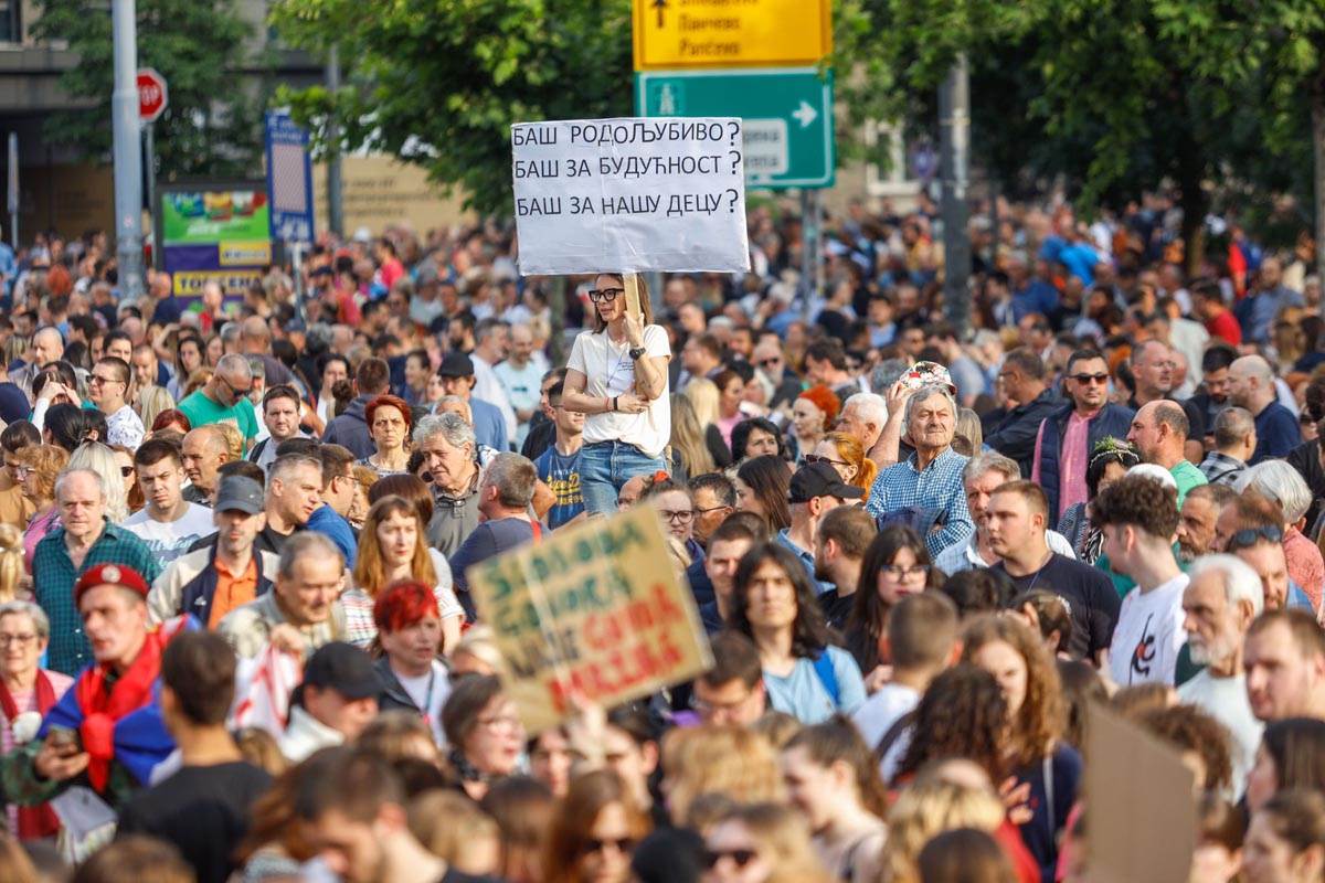  Sedmi protest dela opozicije u Beogradu 
