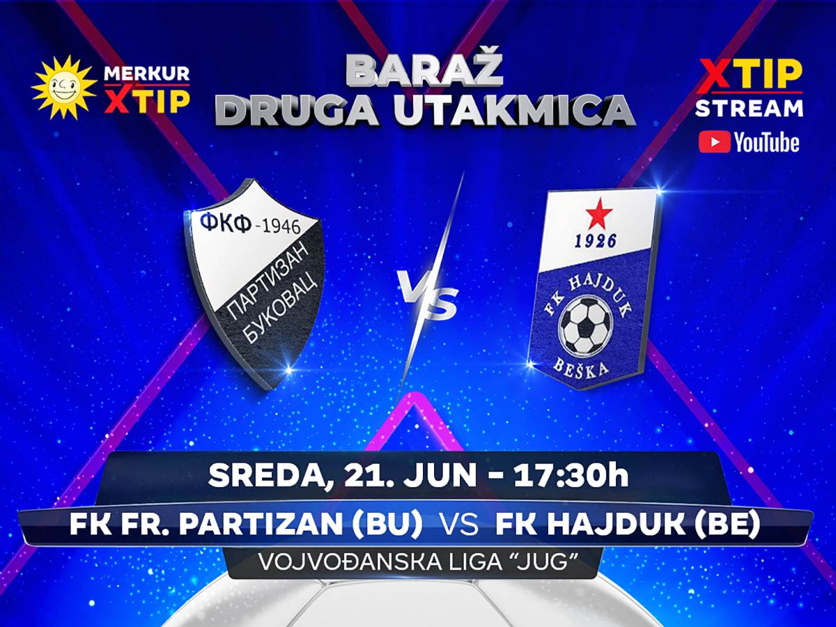  Fruškogorski Partizan (Bukovac) – Hajduk (Beška) (sreda, 21. jun, 17:30) 