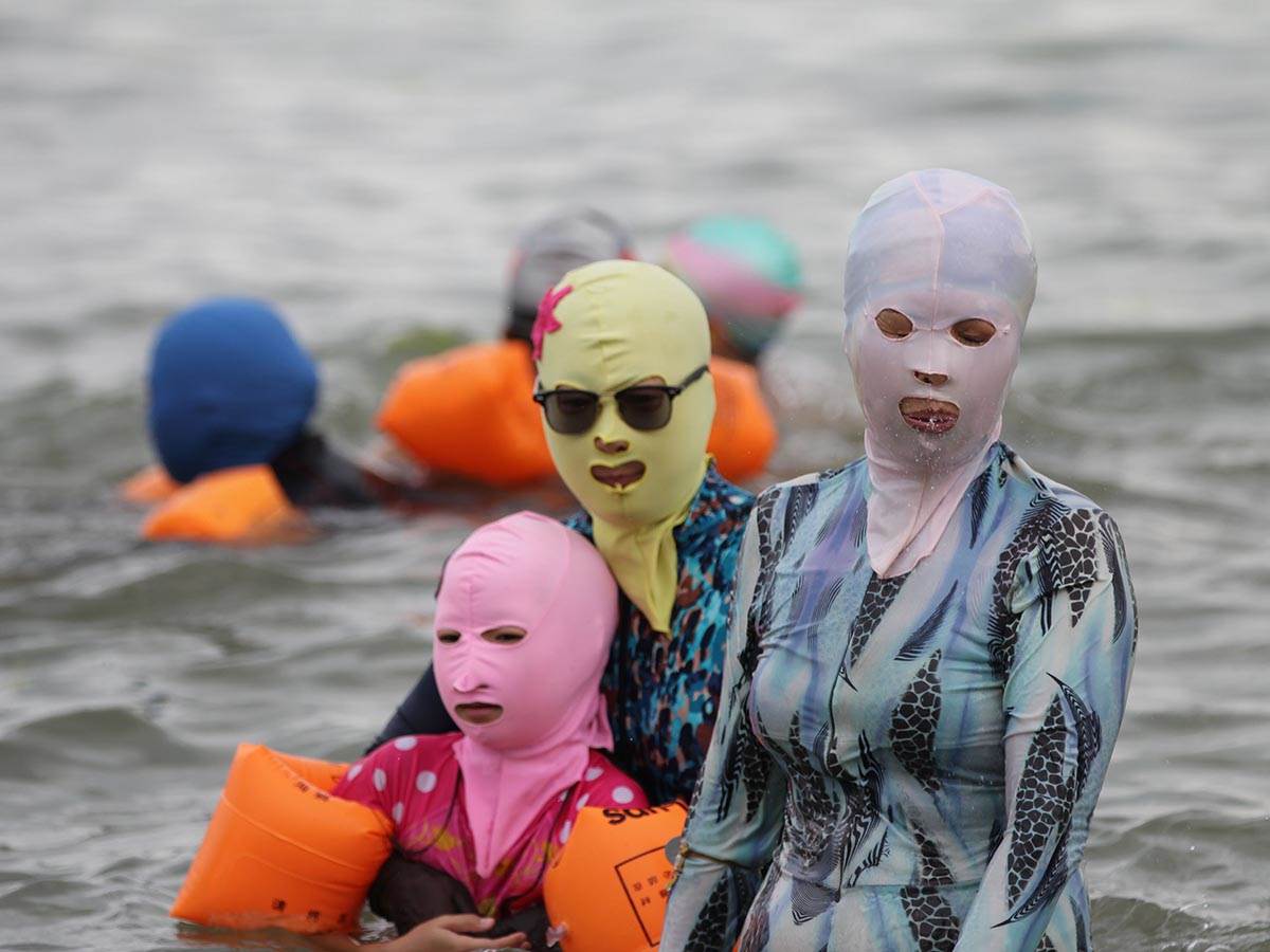  Kinezi nose bikini za lice zbog vrućina 