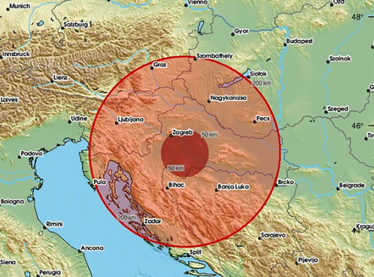  Novi zemljotres u Hrvatskoj 