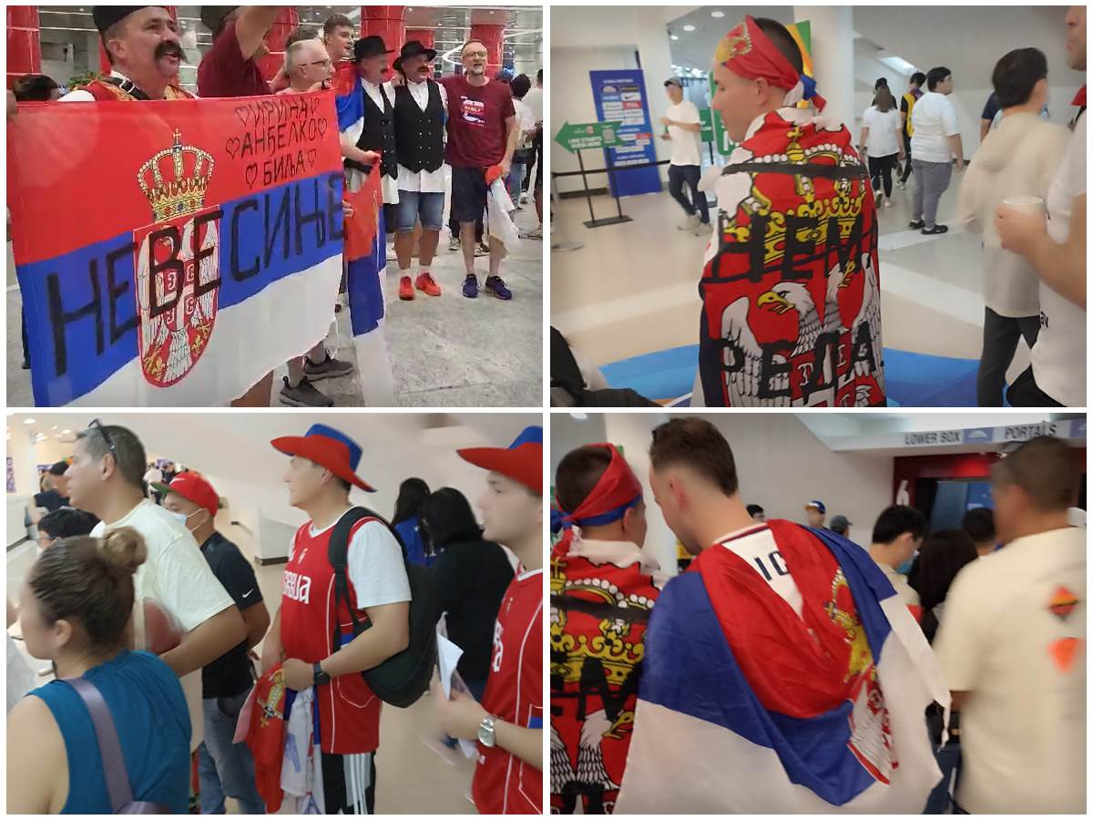  Navijači Srbije se okupili pred meč sa Kinom 
