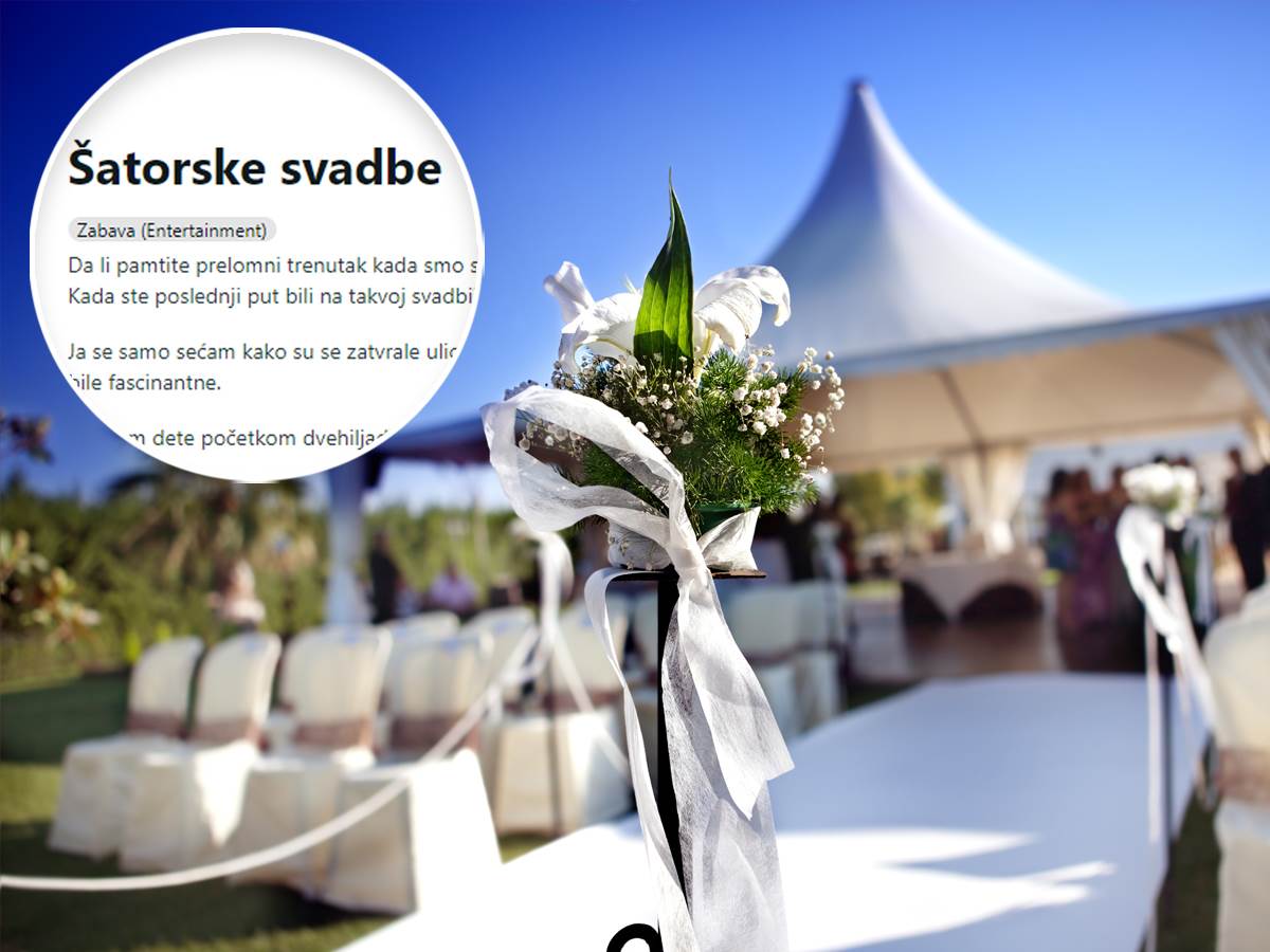  Da li su svadbe po šatorom moderne u Srbiji 