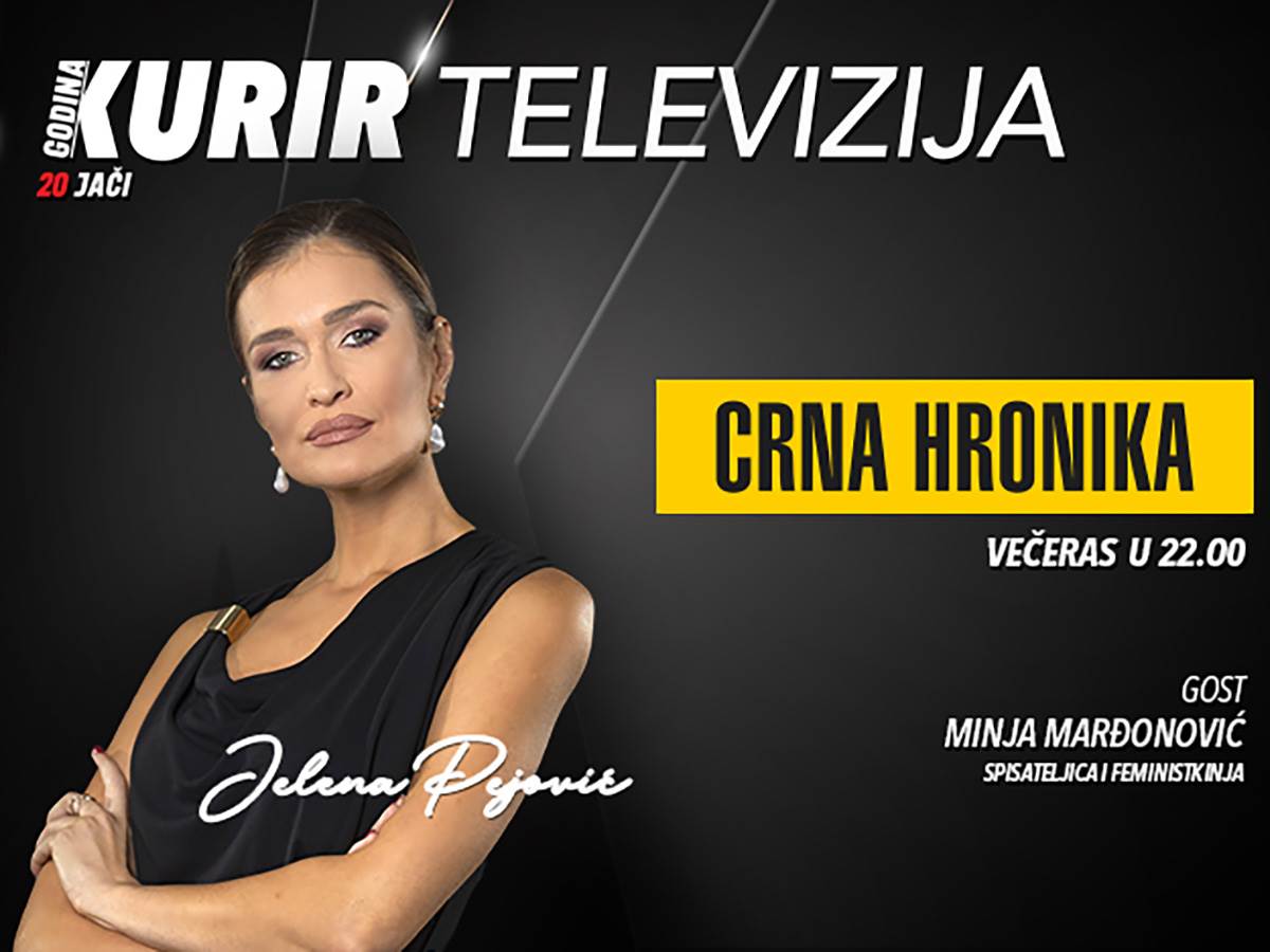  MINJA MARĐONOVIĆ GOŠĆA CRNE HRONIKE: Večeras na Kurir televiziji o konstantnoj i teškoj borbi protiv 