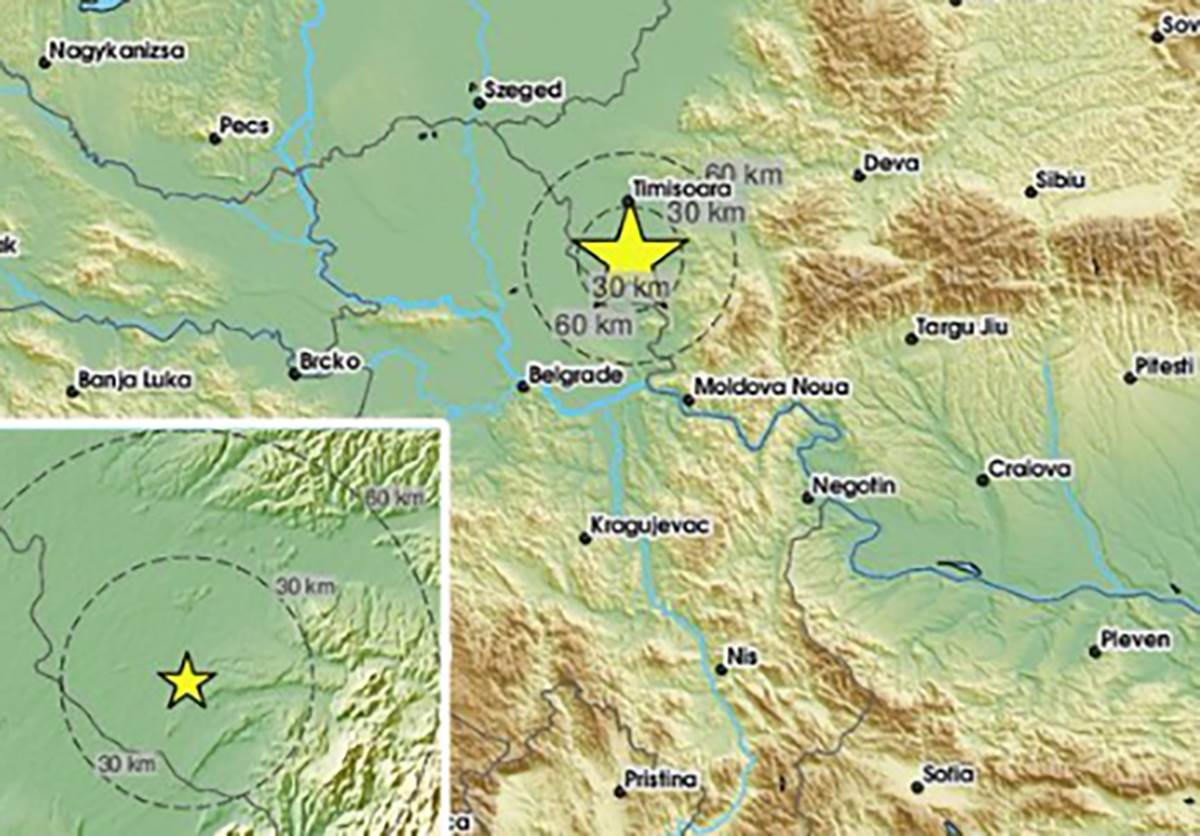  Zemljotres kod granice Rumunije sa Srbijom 