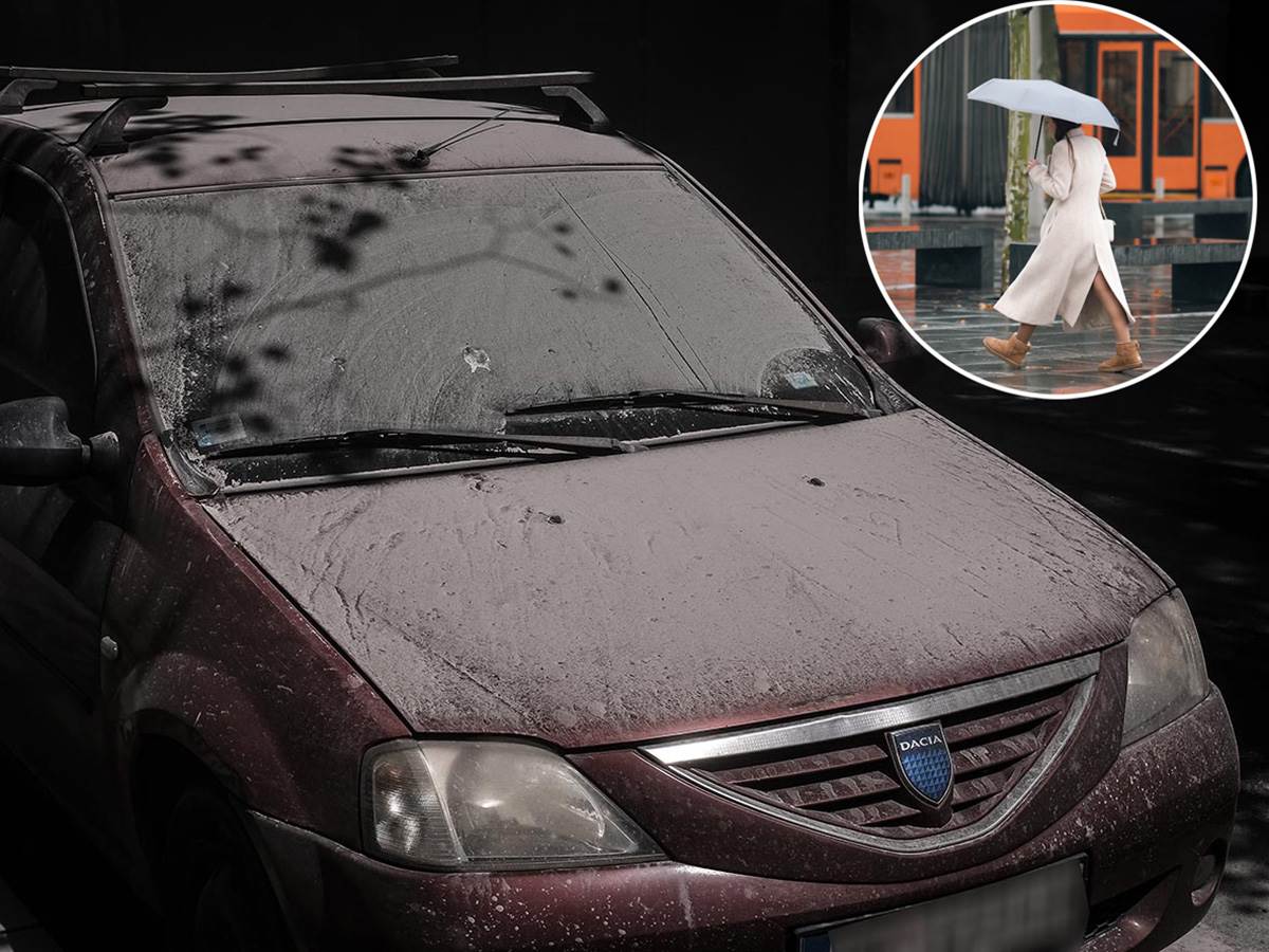  automobil auto pranje šoferšajbna prljav pesak Kiša pljusak nevreme jesen zima 