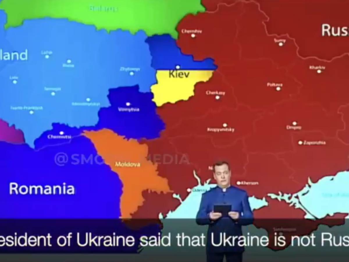  Dmitrij Medvedev pokazao nove granice Ukrajine i Rusije 
