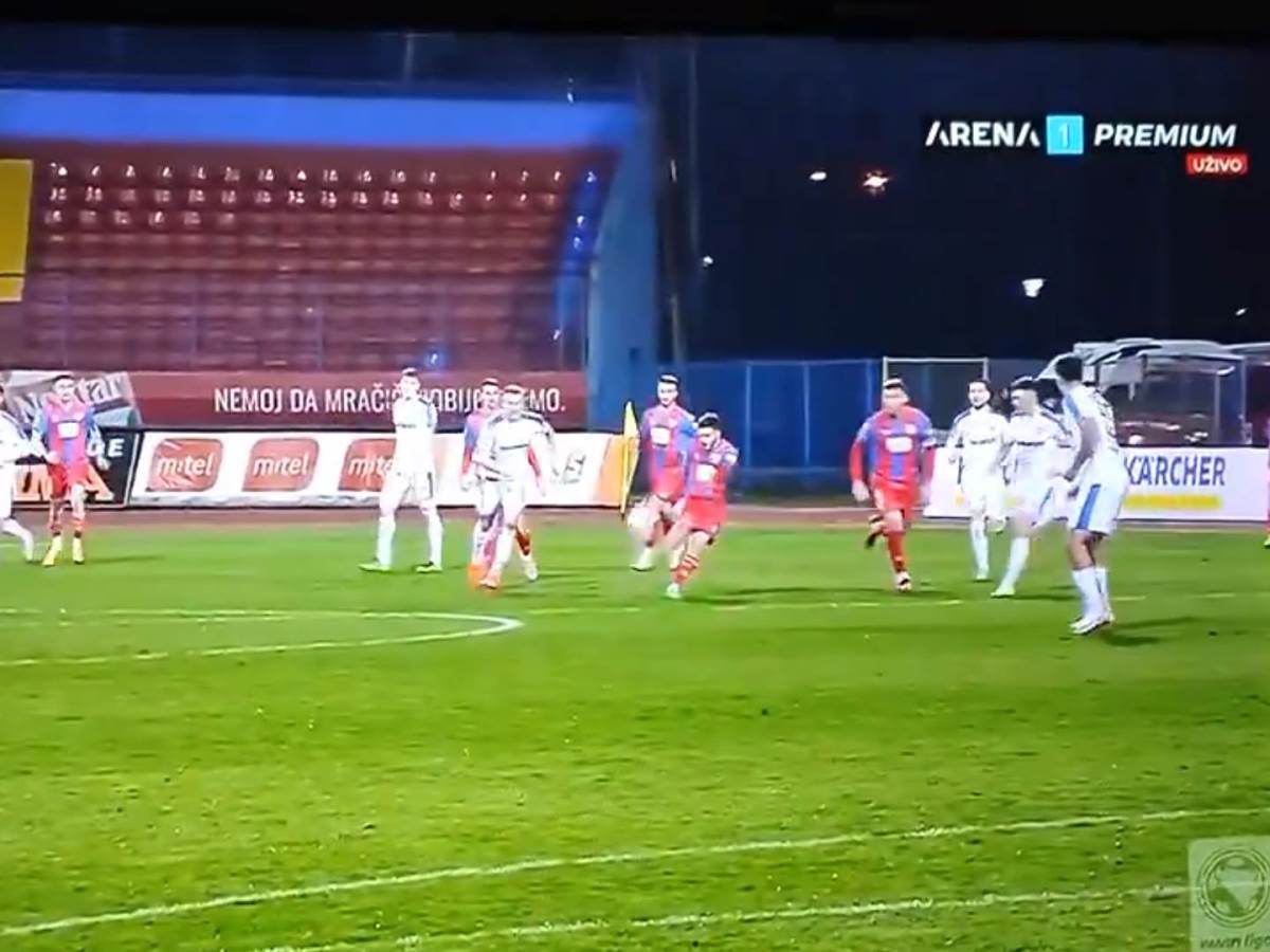  Vasilije Terzić dao gol za Borac sa pola terena video snimak 