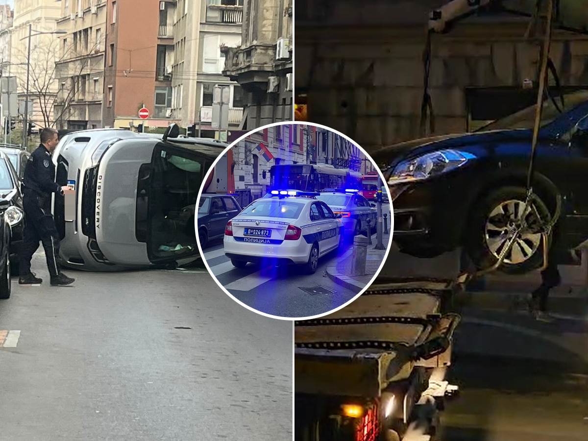  Detalji saobraćajne nesreća na uglu Svetogorske i Vlajkovićeve ulice 