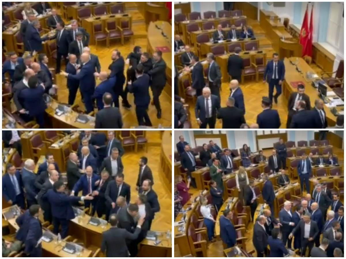  Svađa i haos u crnogorskom parlamentu 