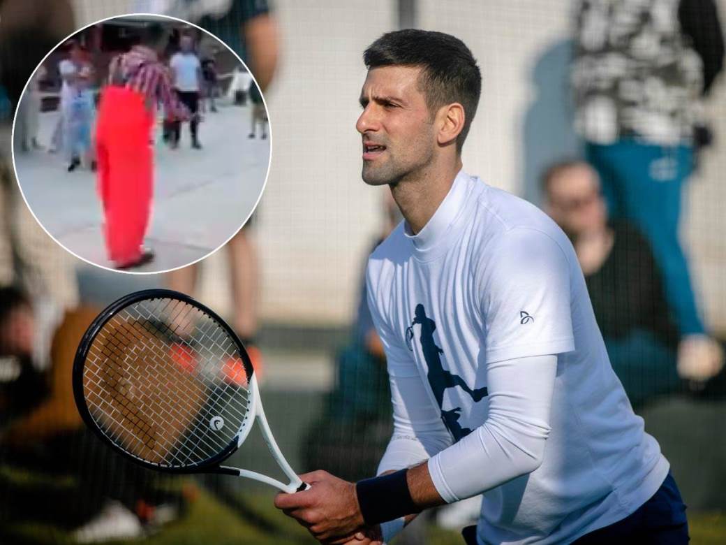 Novak Đoković u kostimu klovna igrao tenis sa decom u Tivtu video snimak 