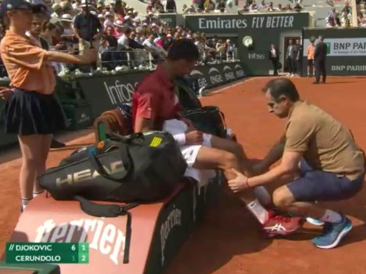  Novak Đoković se povredio na Rolan Garosu 