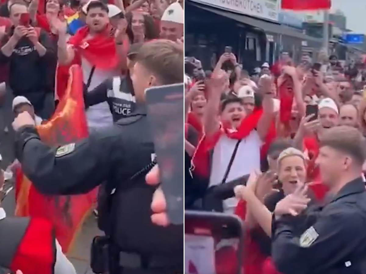  Nemački policajac uzeo albansku zastavu i pokazivao dvoglavog orla 