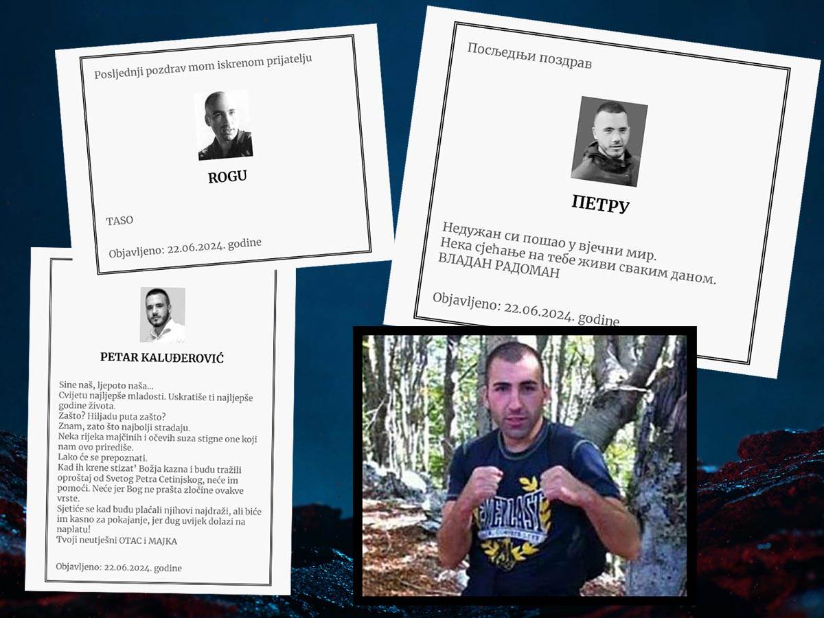  Novine u Crnoj Gori ispunjene čituljama ubijenim škaljarcima na Cetinju 