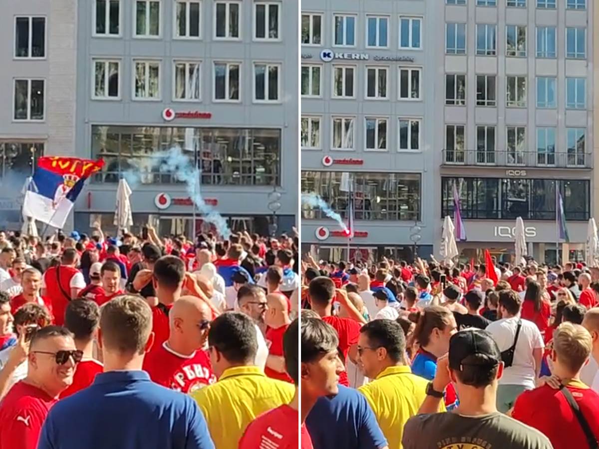  Tuča navijača pred srbija Danska video snimak 