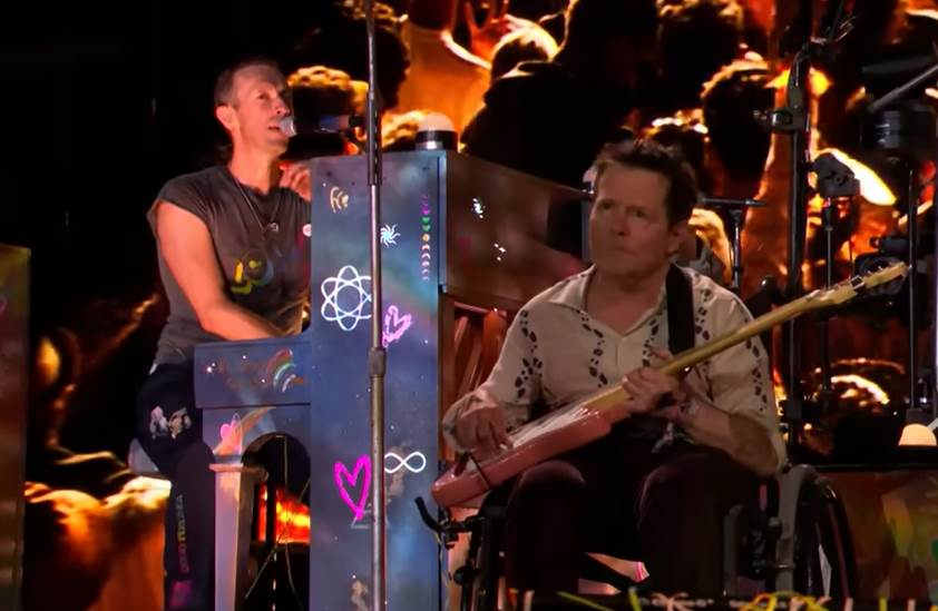 Michael J. Fox al concerto della band Coldplay |  Divertimento