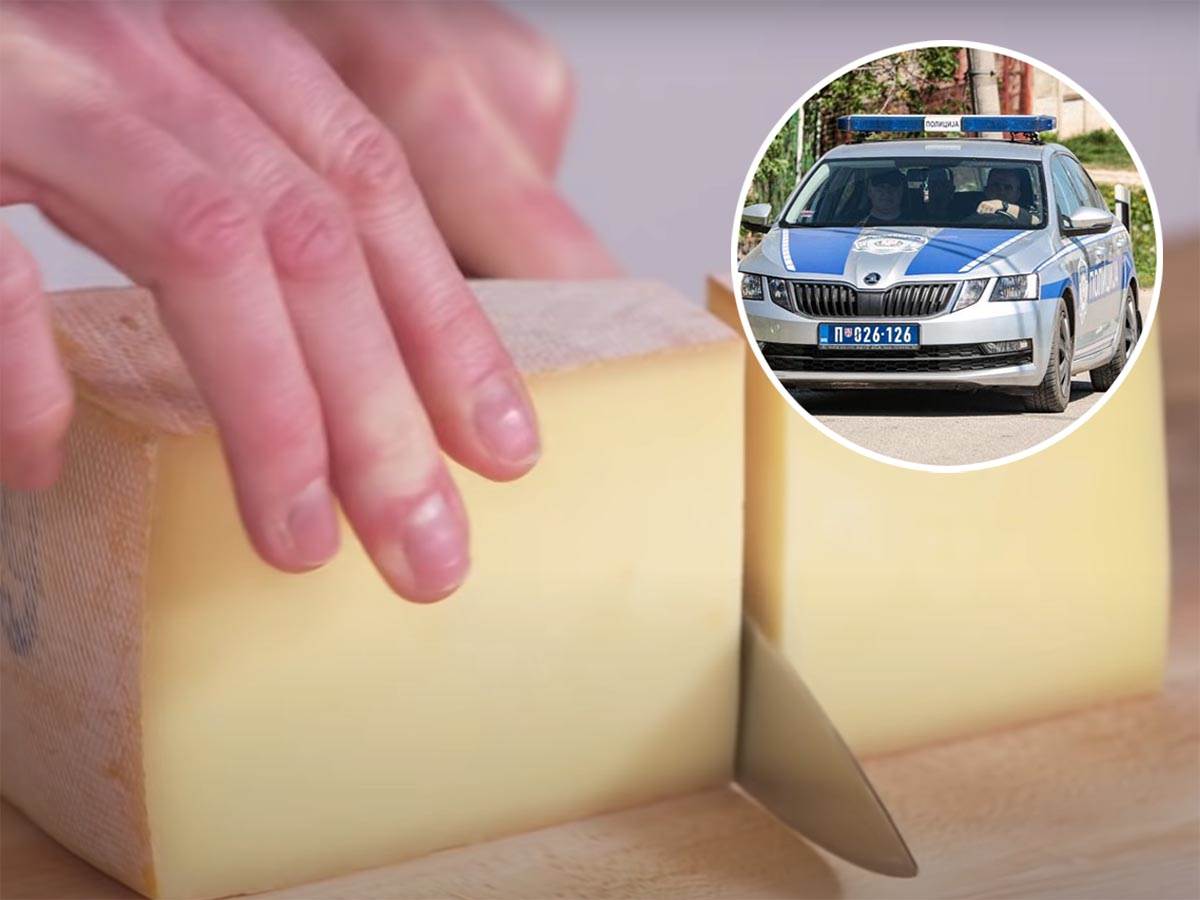 Nemački policajac iz prevrnutog kamiona ukrao sir 