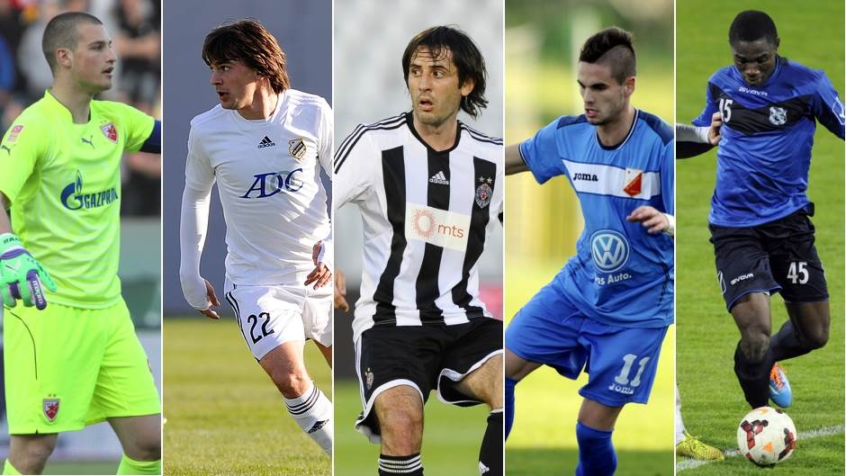  Superliga 2014/15, tim sezone: Rajković, Stojković, Pavićević, Babović, Gaćinović, Matić, Frajdej 