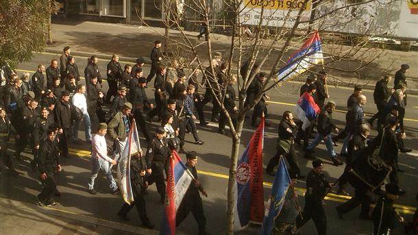  Četnici - Beograd: Šetali s obeležjima četničkog pokreta 