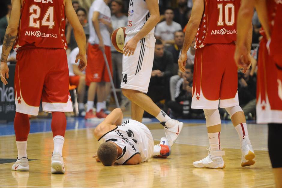  Đorđe Majstorović (KK Partizan) povreda, aplauz zvezdaša 