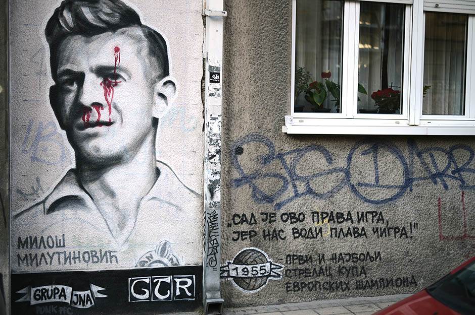  Uništen mural Milošu Milutinoviću u Beogradu FOTO 