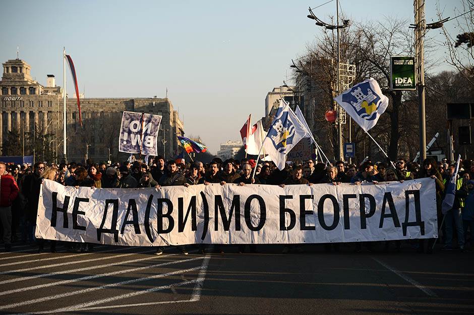  Ne davimo Beograd - Incident tokom protestne šetnje u Beogradu 