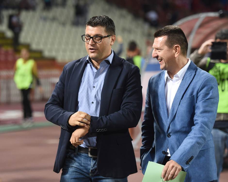  Vladan Milojević i Branko Jovičić posle Zvezda - Sparta 2:0 