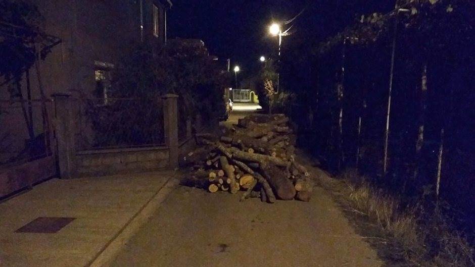  Podgorica - ulicu blokirali, istovarili drva 
