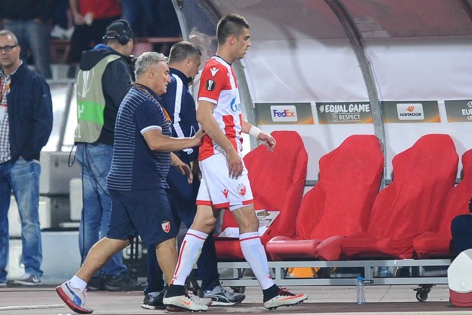  Vujadin Savić povreda na Zvezda - Arsenal 