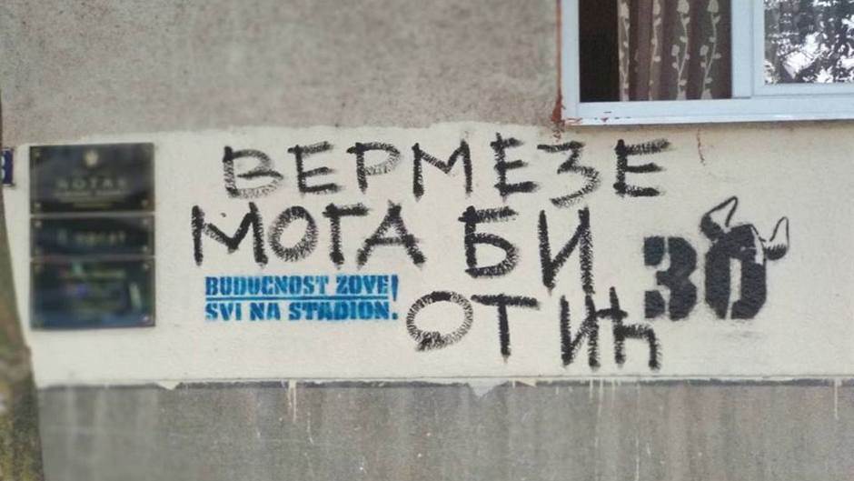  Vladimir Vermezović grafiti protiv Vermezovića u Podgorici 