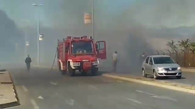  Požar kod Leskovca, lančani sudar zbog dima 