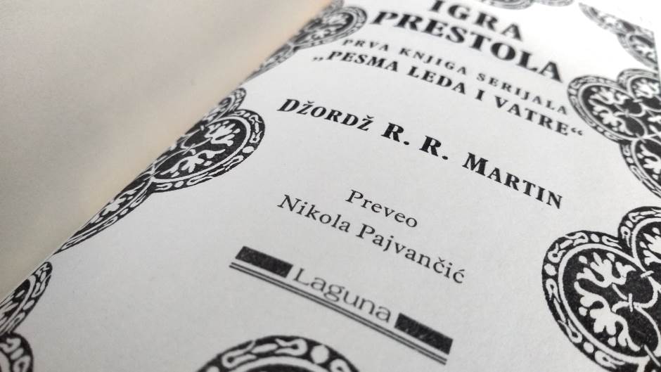  Igra prestola knjige Pesma leda i vatre prevod prevodioci Nikola Pajvančić Tatjana Božić 
