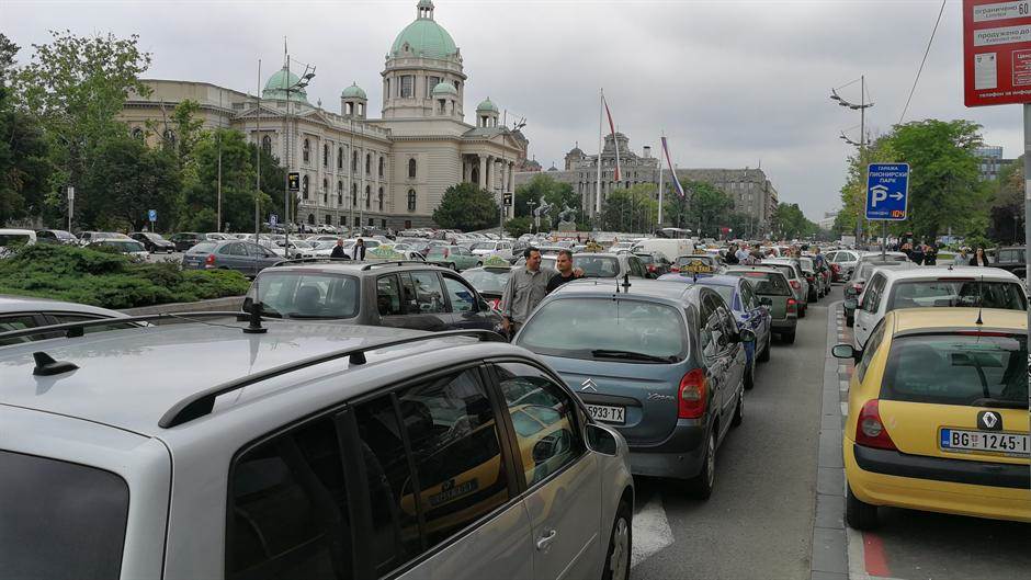  Protest taksista u Beogradu 