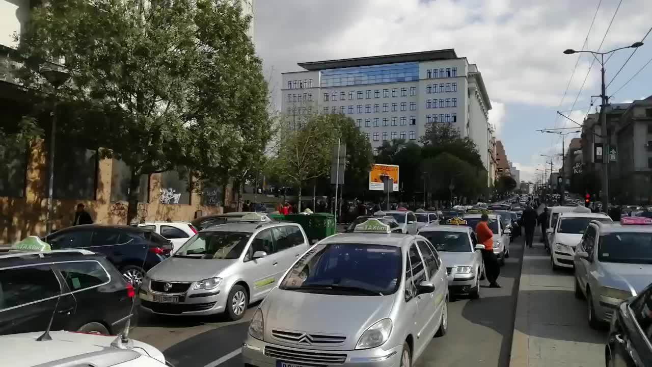  Beograd - Saobraćaj - protest taksista - poseta turskog predsednika 