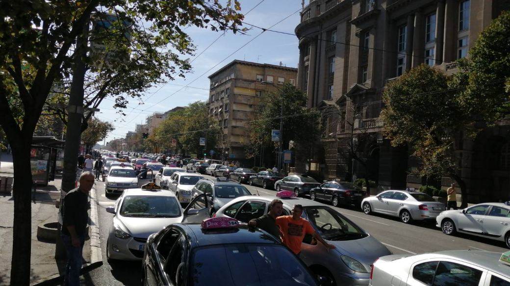  Protest taksista u Beogradu 9. oktobar 