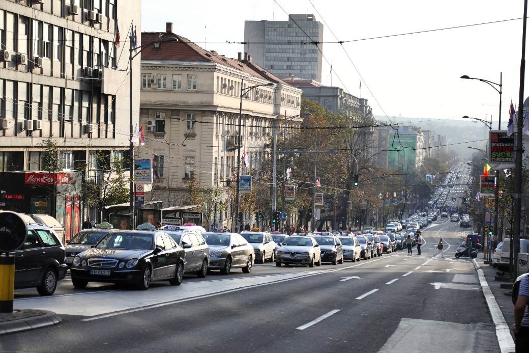 Protest taksista - sastanak sa Vučićem 