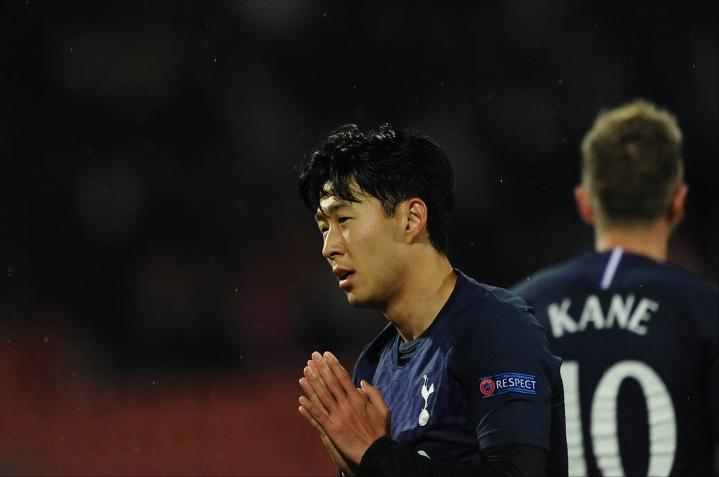  Hjung-Min Son sa suzama u očima posle dva gola na Zvezda - Totenhem u Ligi šampiona 