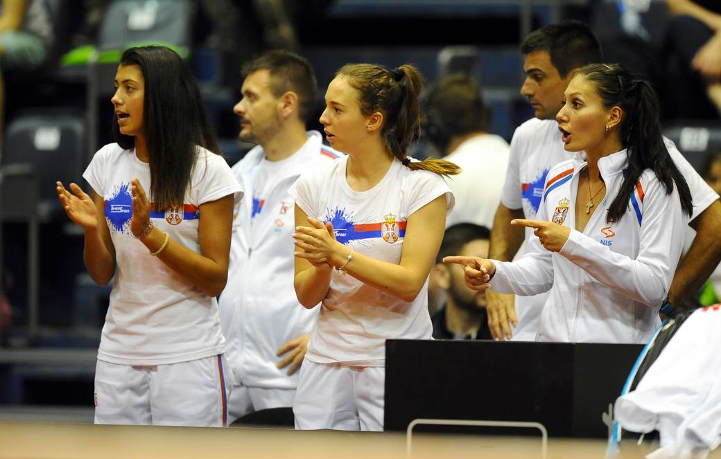  Ženska teniska reprezentacije Srbije Fed kup u Luksemburgu Olga Danilović Fatma Idrizović 