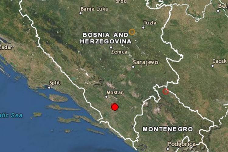 Zemljotres - Bosna  - Zenica -  2.6 rihtera  