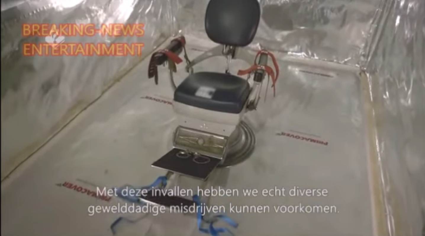  Holandija policija soba za mučenje zubarska stolica video 