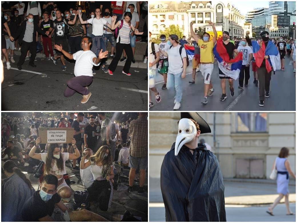  Protest u Beogradu i Novom Sadu 9.jul snimci blesavi snimci 