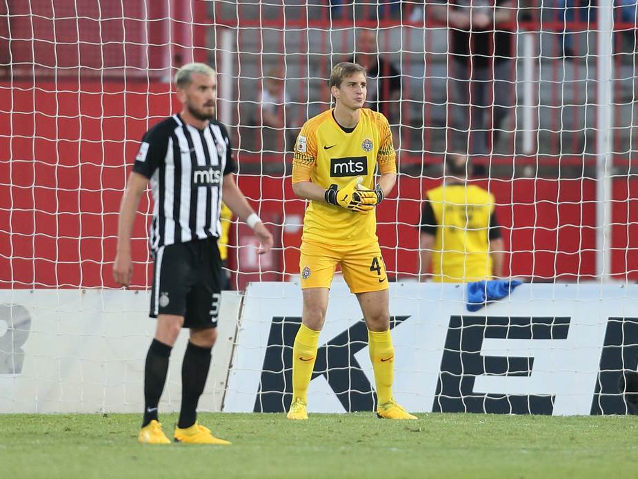 Partizan golman Aleksandar Popović Napredak Kruševac Superliga Srbije prvo kolo 