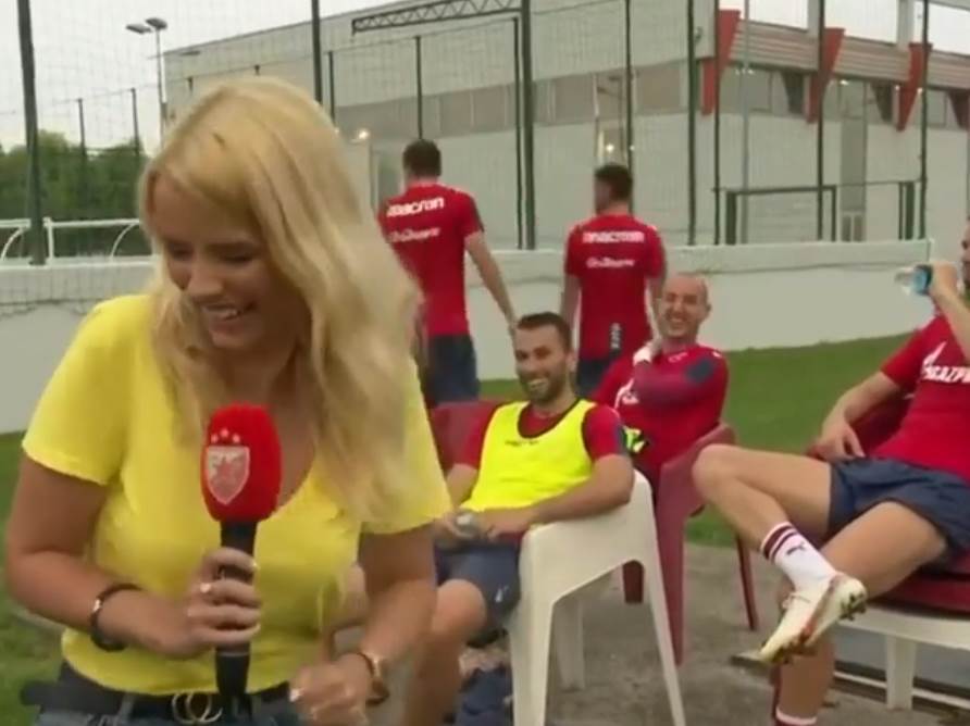 FK Crvena zvezda Tanja Šajković Milan Borjan humor šala zabava Superliga VIDEO 