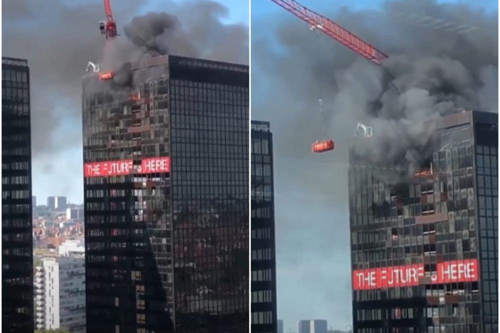  Svetski trgovinski centar Brisel požar gori 